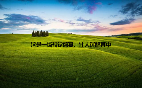 这是一场视觉盛宴, 让人沉醉其中