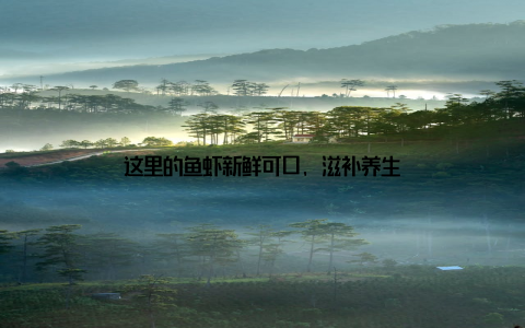 这里的鱼虾新鲜可口, 滋补养生