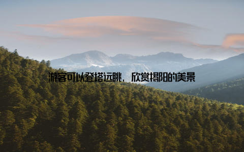 游客可以登塔远眺, 欣赏揭阳的美景