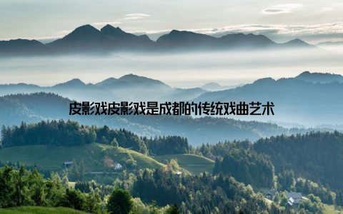 皮影戏皮影戏是成都的传统戏曲艺术