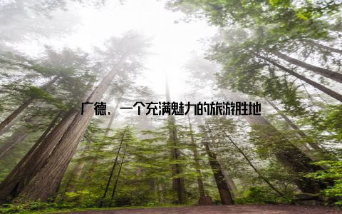 广德, 一个充满魅力的旅游胜地